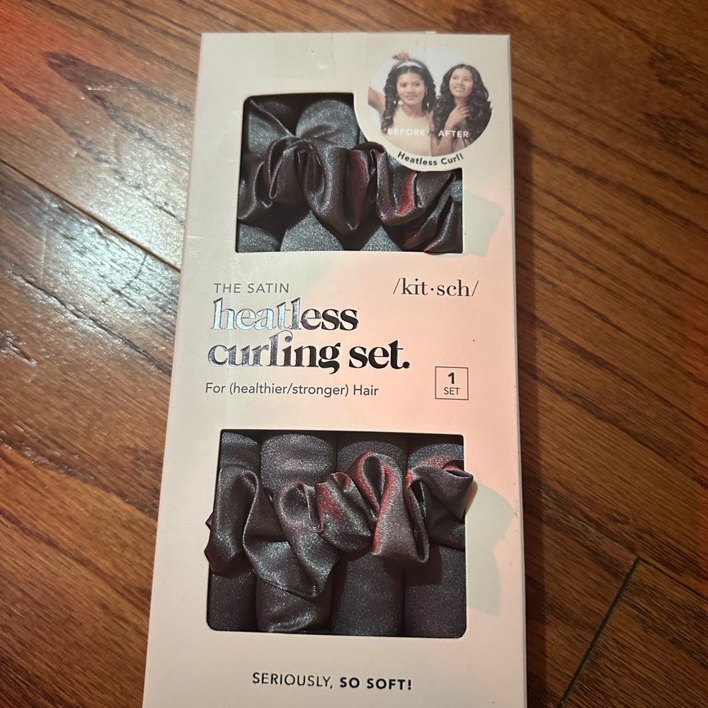 Kitsch Satin Heatless Curling Set - Black